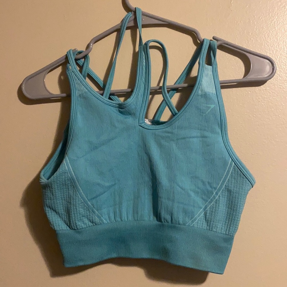 Gymshark Ultra Seamless Sports Bra- Teal- Size Medium